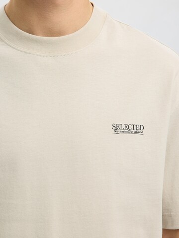 T-Shirt 'SLHNORMAN' SELECTED en gris
