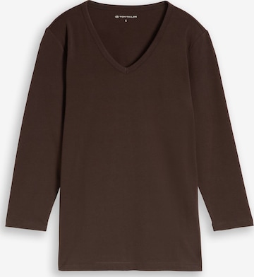 TOM TAILOR Shirt in Bruin: voorkant