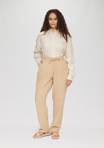 Effilé Pantalon QS en beige