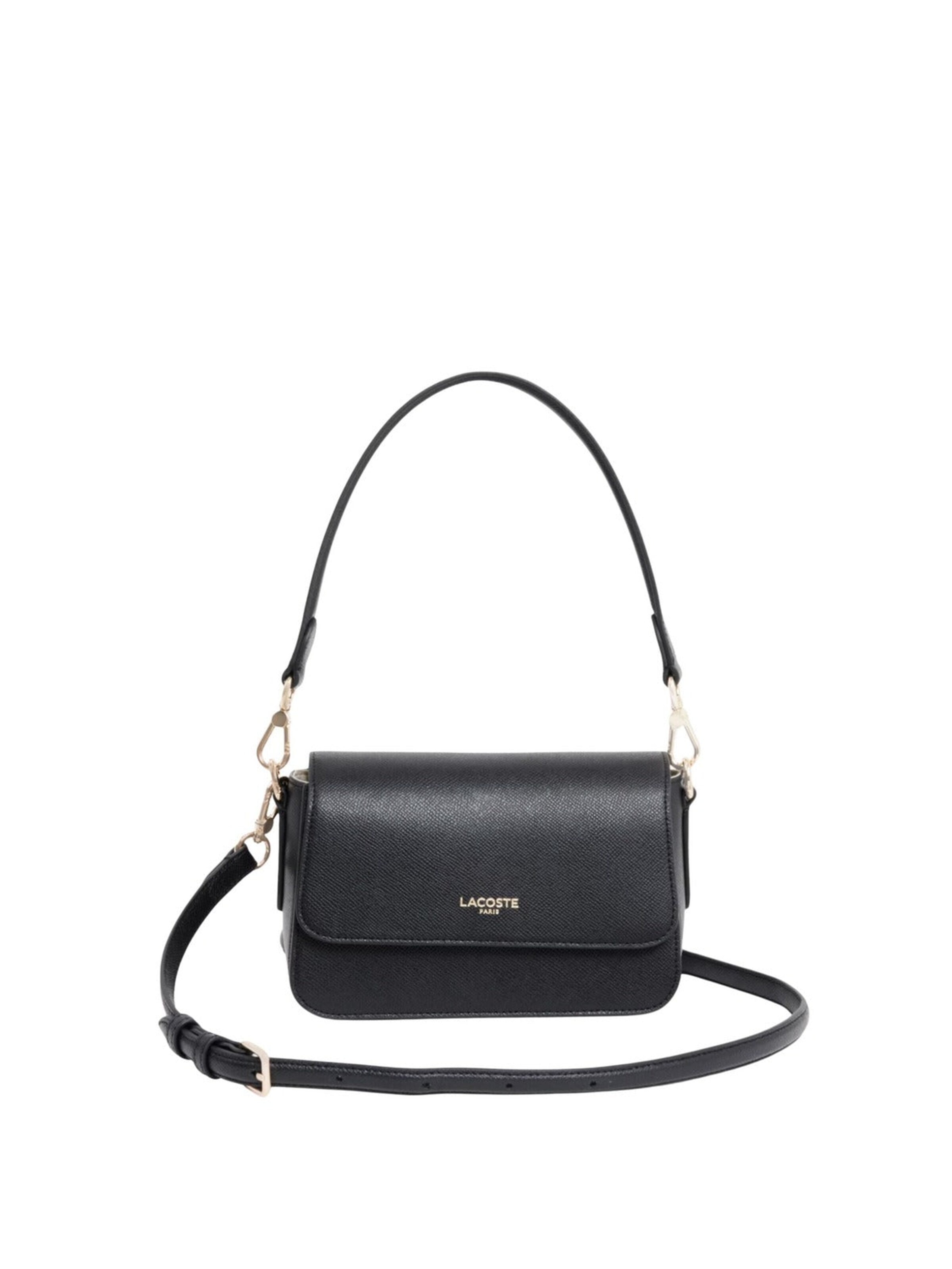 LACOSTE - Bolso de hombro 'Champs-Élysées' en negro: frente