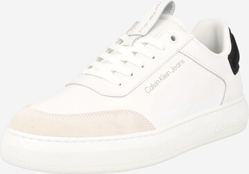 Baskets basses Calvin Klein Jeans en blanc : devant