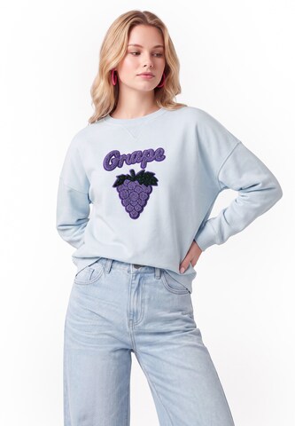 MYMO - Sweatshirt em azul: frente