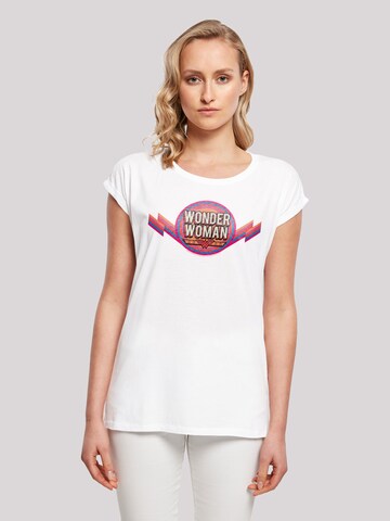 F4NT4STIC Shirt 'DC Comics Wonder Woman Rainbow' in White: front
