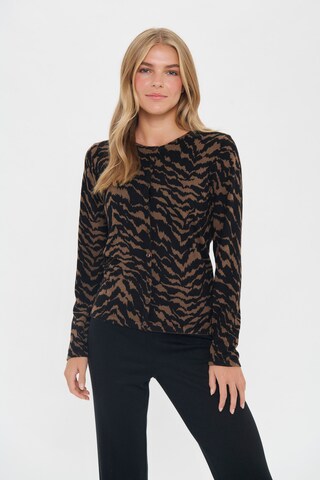 Cardigan 'Zhila' SAINT TROPEZ en noir : devant