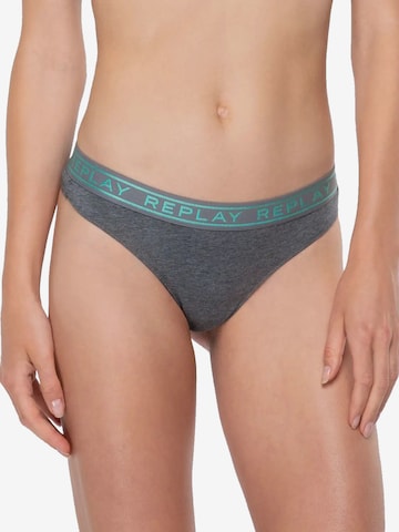 REPLAY Thong in Grey: front