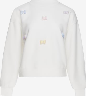 Sweat-shirt MYMO en blanc : devant