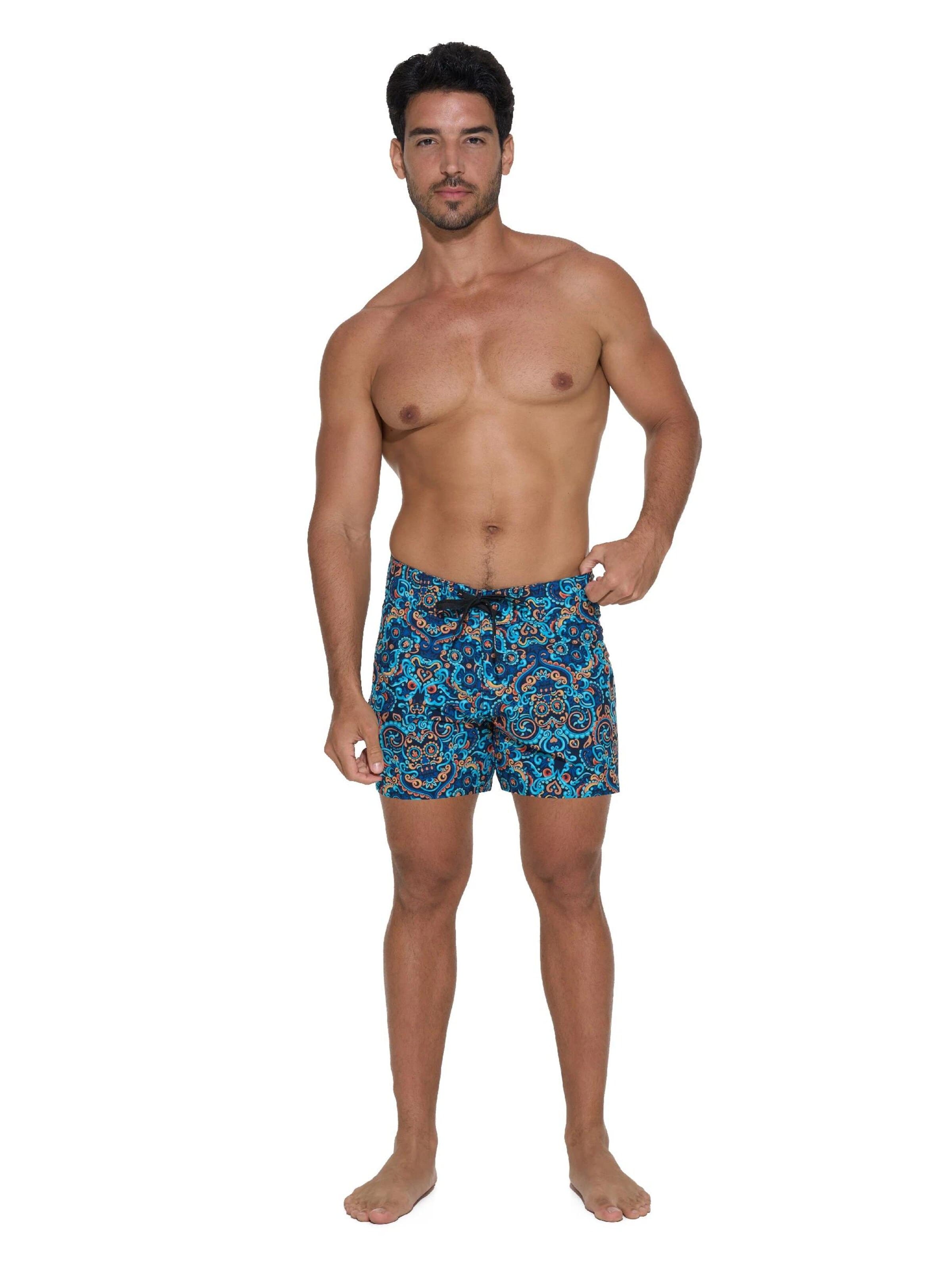 69Slam - Bermudas 'BAÑADOR CORTO CLASSIC ARMIN MEXICOLAMENT' en azul: frente