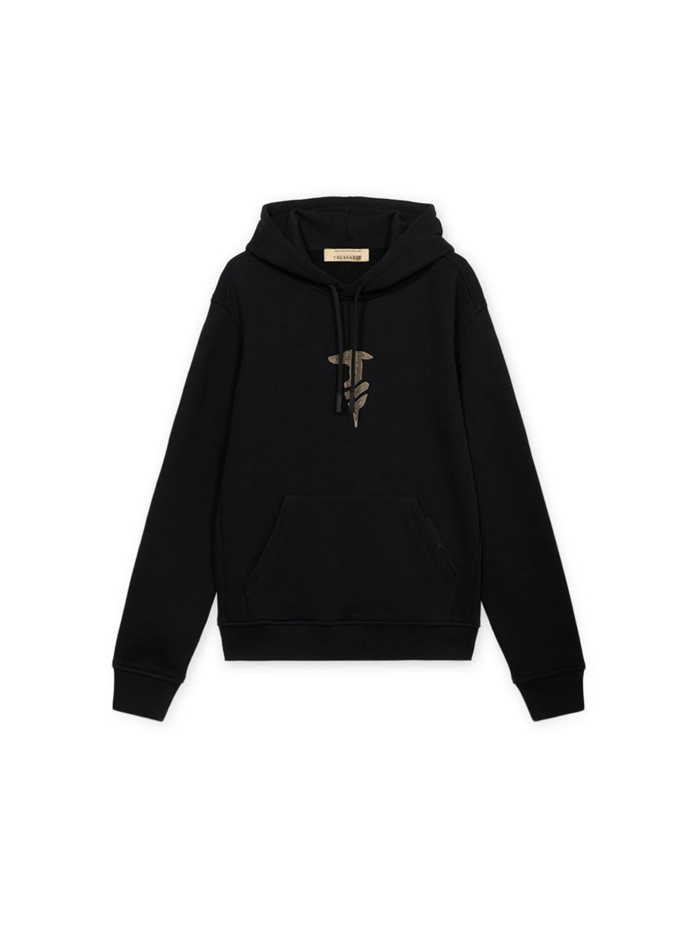Trussardi Sweatshirt in Zwart: voorkant