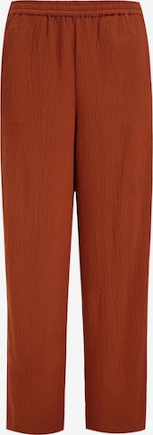 WE Fashion Wide leg Trousers in Brown: front