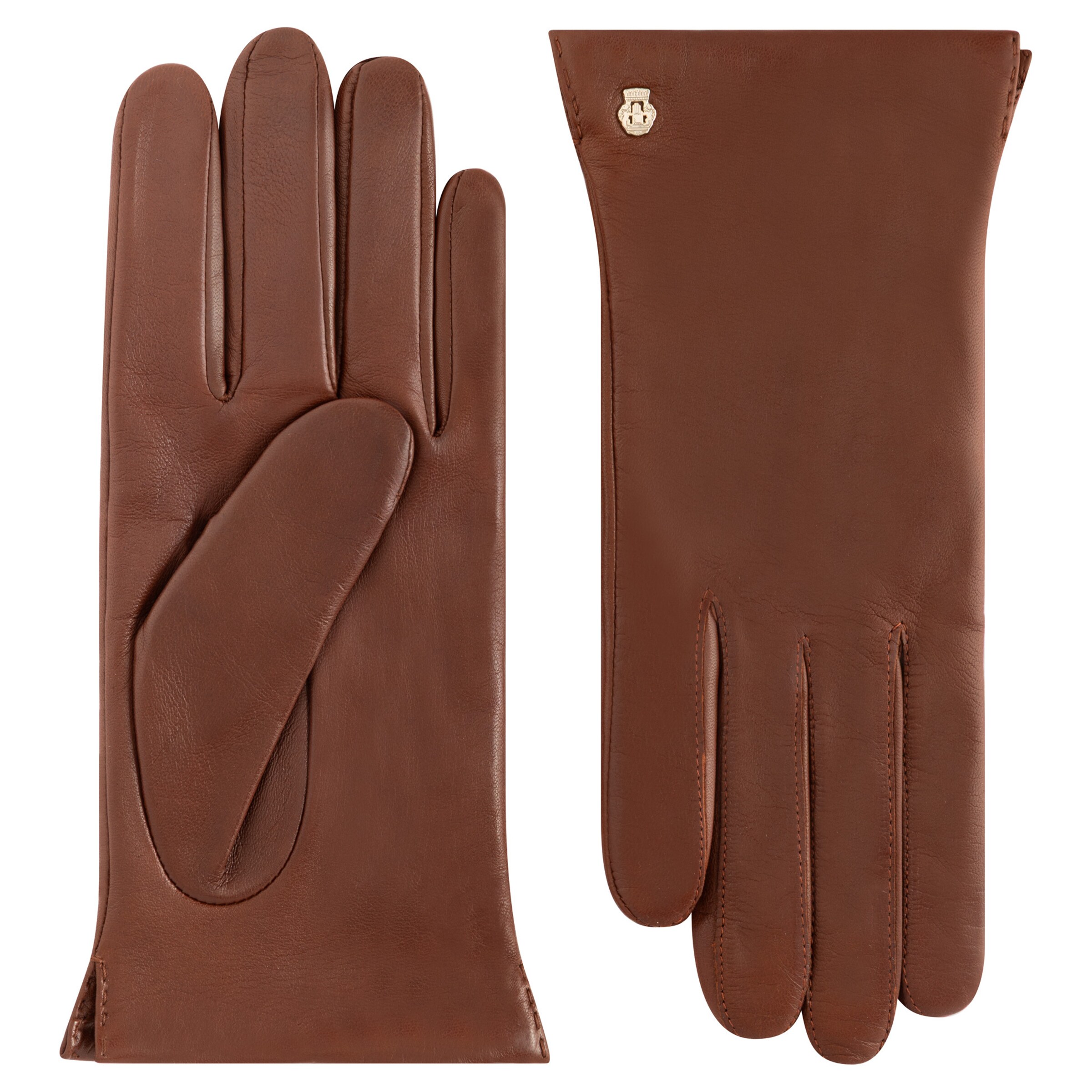 Roeckl Full finger gloves 'ODESSA' in Brown: front