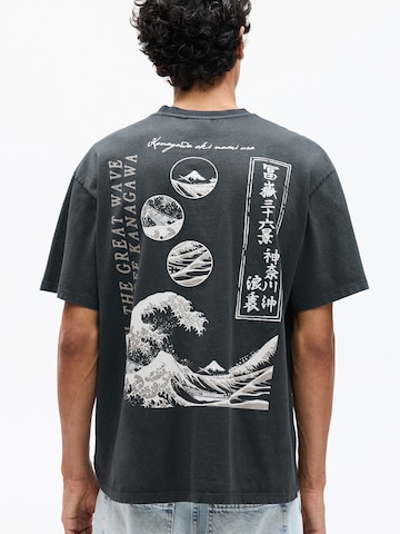 T-Shirt Pull&Bear en gris : devant