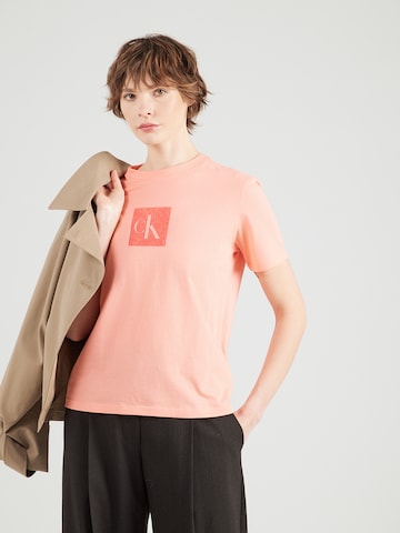 Calvin Klein Jeans Tričko – pink: přední strana