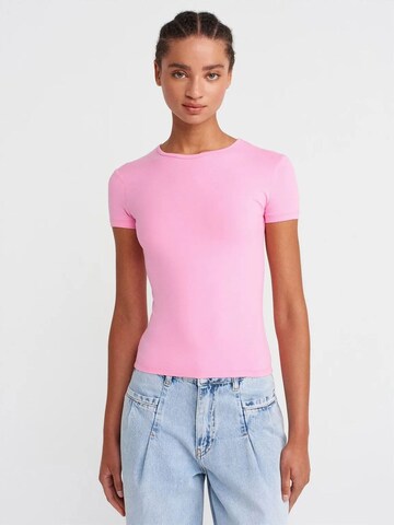 T-shirt 'T-Shirts' Dilvin en rose : devant