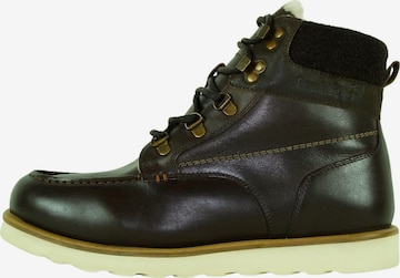 PANTOFOLA D'ORO Lace-Up Boots 'Bormio' in Brown: front