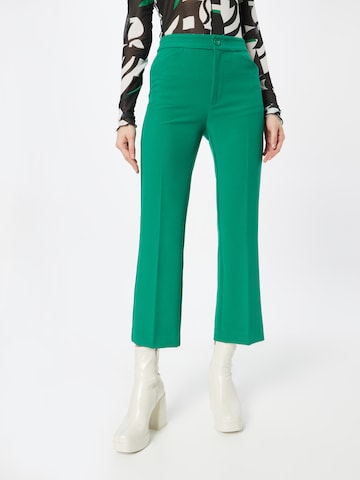 Lindex Regular Trousers with creases 'Disa' in Green: front