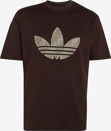 T-Shirt ADIDAS ORIGINALS en marron : devant
