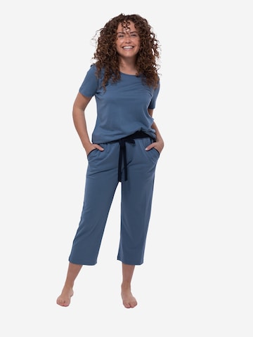 Ammann Pyjama 'Night & Home' in Blau