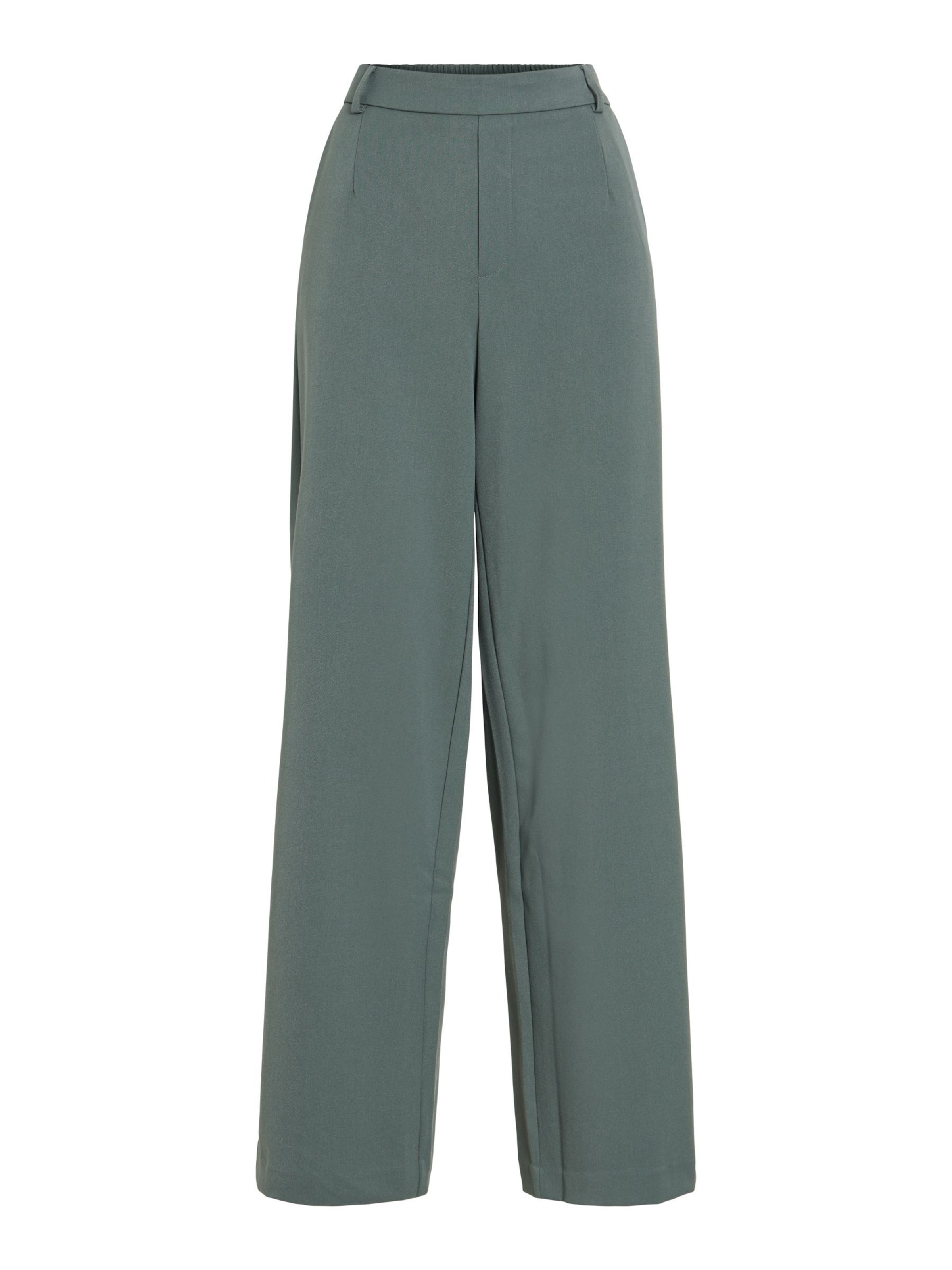 VILA - Pierna ancha Pantalón 'VARONE' en verde: frente