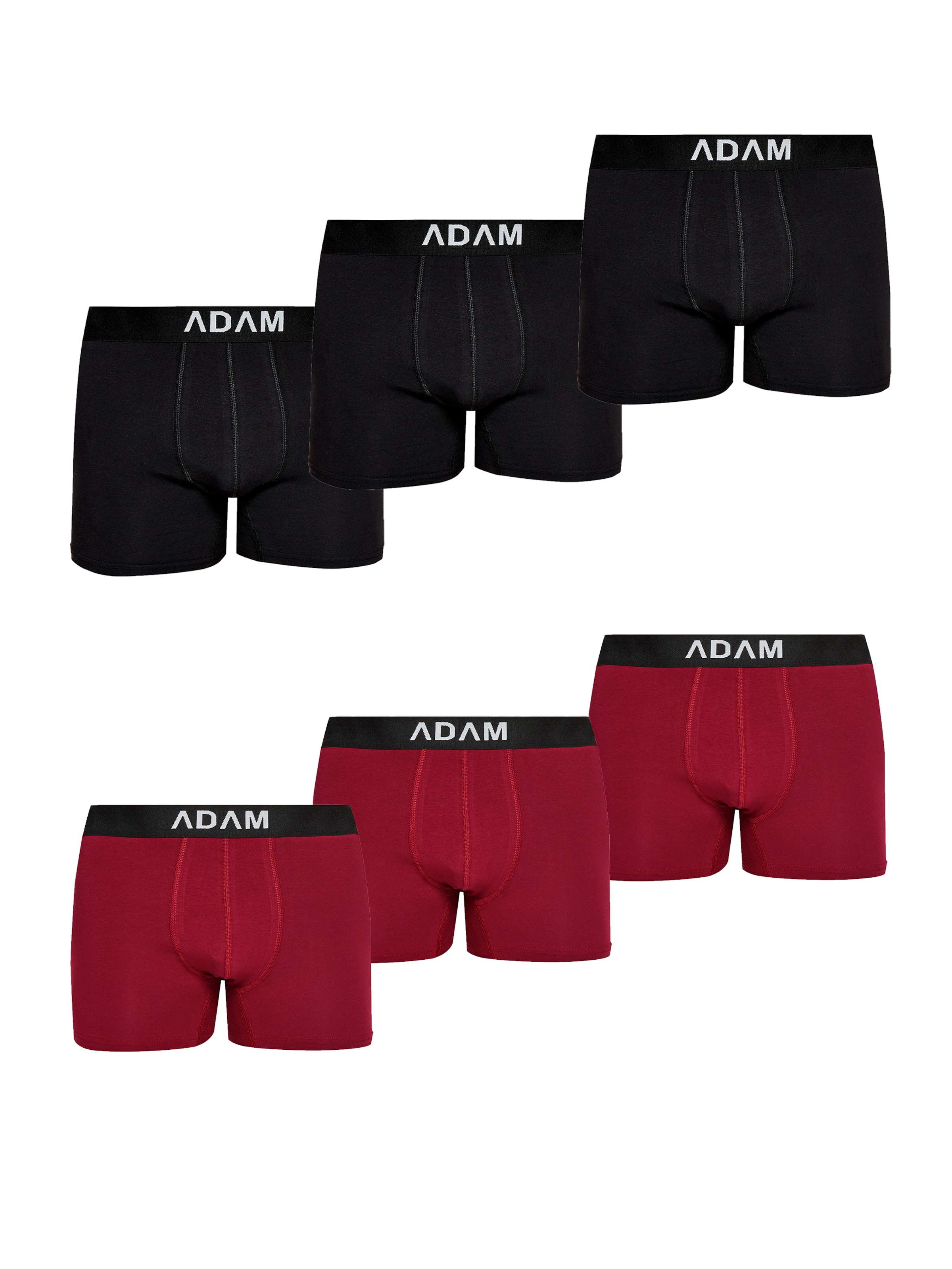Adam Boxer shorts '6er Pack' in Blood red, Item view