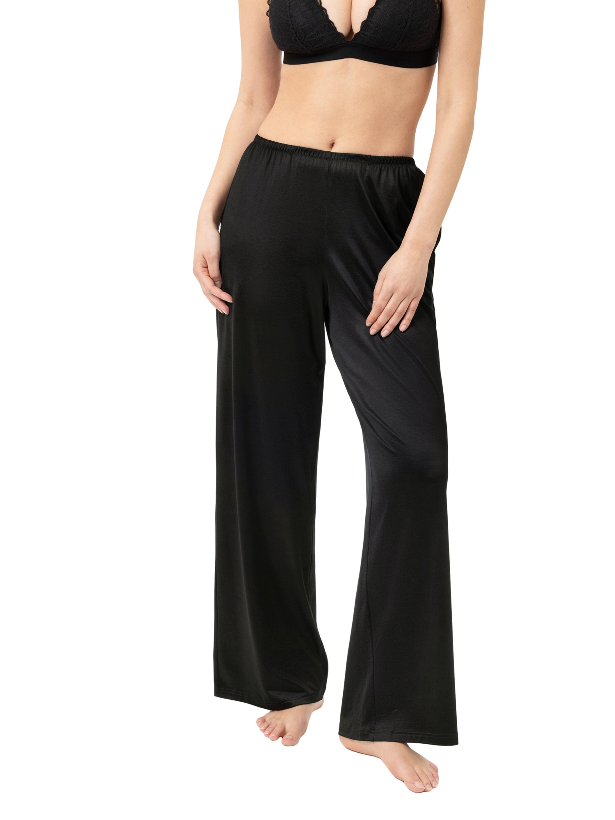 Mey Regular Broek ' Serie Pure Shine ' in Zwart: voorkant