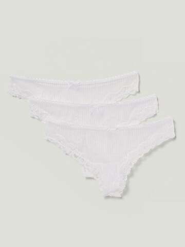 NA-KD Thong in White: front