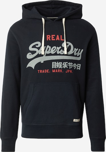Superdry & Co Sweater majica 'ECLIPSE' veličine S u mornarsko plava / siva melange / crvena, Pregled proizvoda