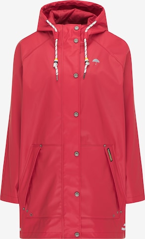 Schmuddelwedda Between-Seasons Coat in Red: front