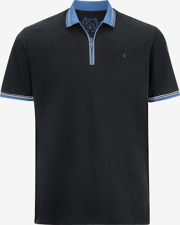 Charles Colby Poloshirt ' Earl Pat ' in Schwarz: predná strana