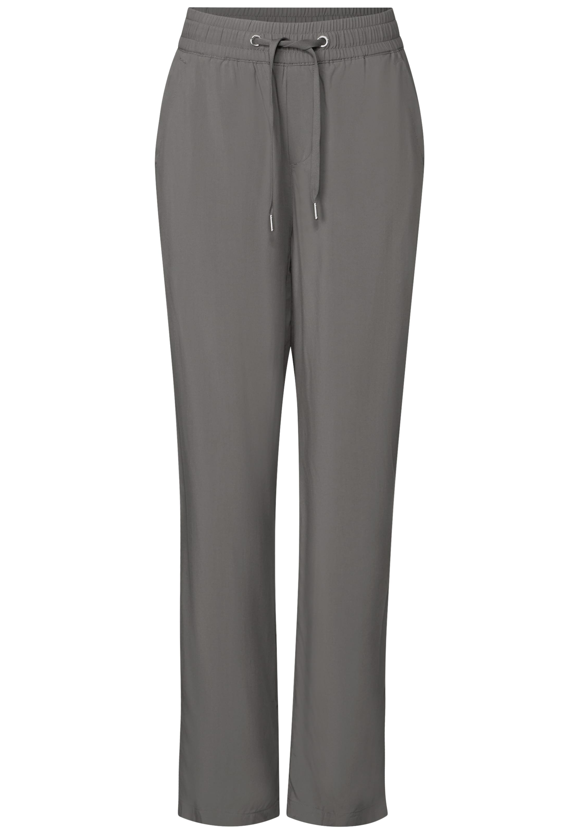 STREET ONE Wide Leg Hose in Grau: Vorderseite