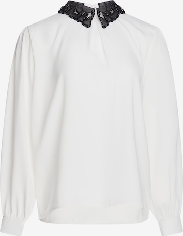 faina - Blusa 'GLOW' em branco: frente