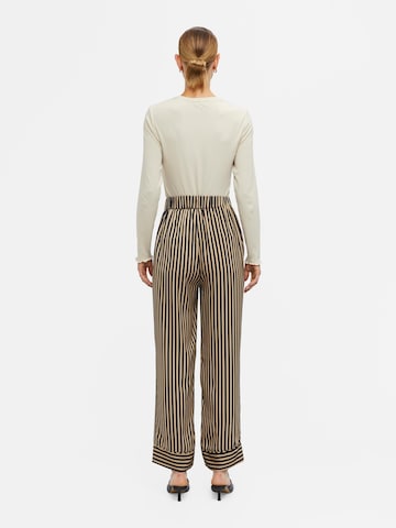 OBJECT Wide leg Pants 'THYRA' in Beige