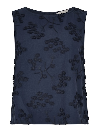 Apricot Haut ' ' en bleu foncé, Vue avec produit