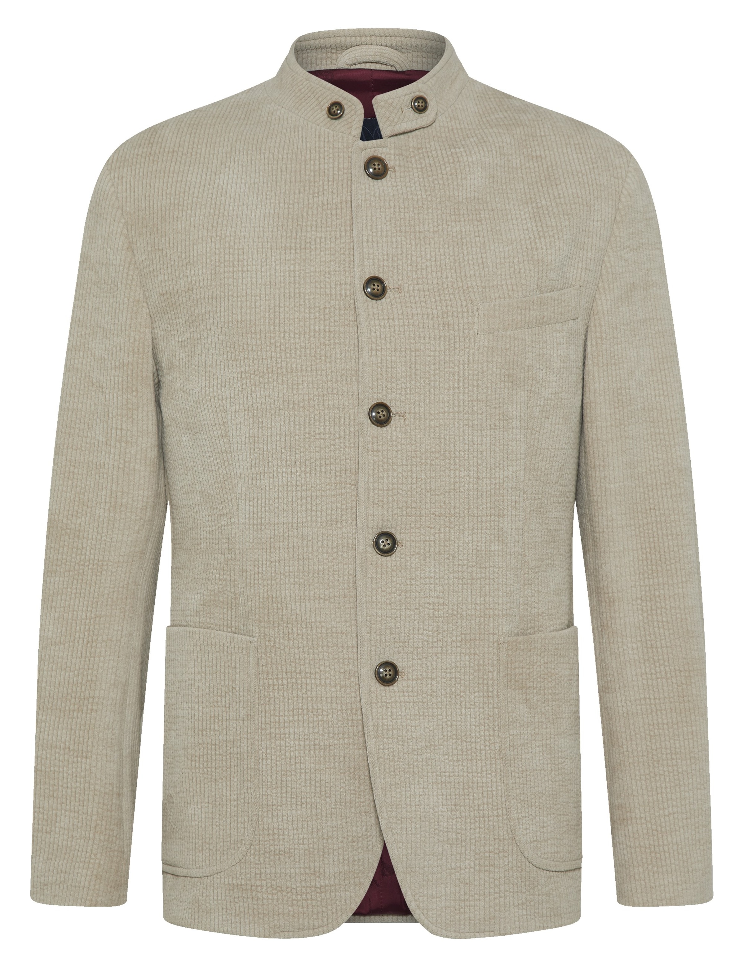 KaiserLich Regular Fit Trachtenjacke '5435' mit feiner Cord-Struktur in Beige: Vorderseite