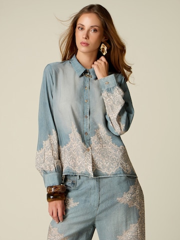 oltre Blouse in Blauw