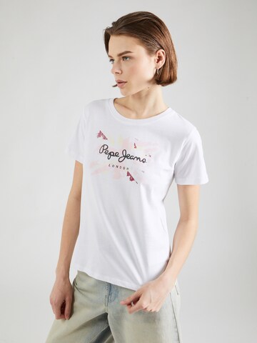 T-shirt 'KALLAN' Pepe Jeans en blanc : devant