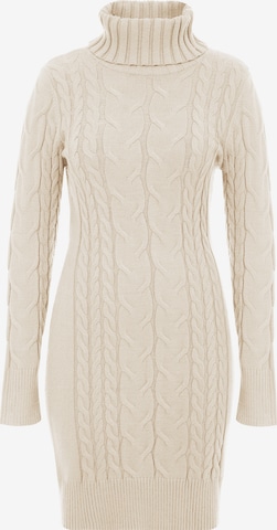 Imily Bela Gebreide jurk in Beige: voorkant