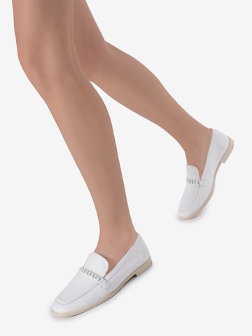 Baldinini Moccasins in White: front