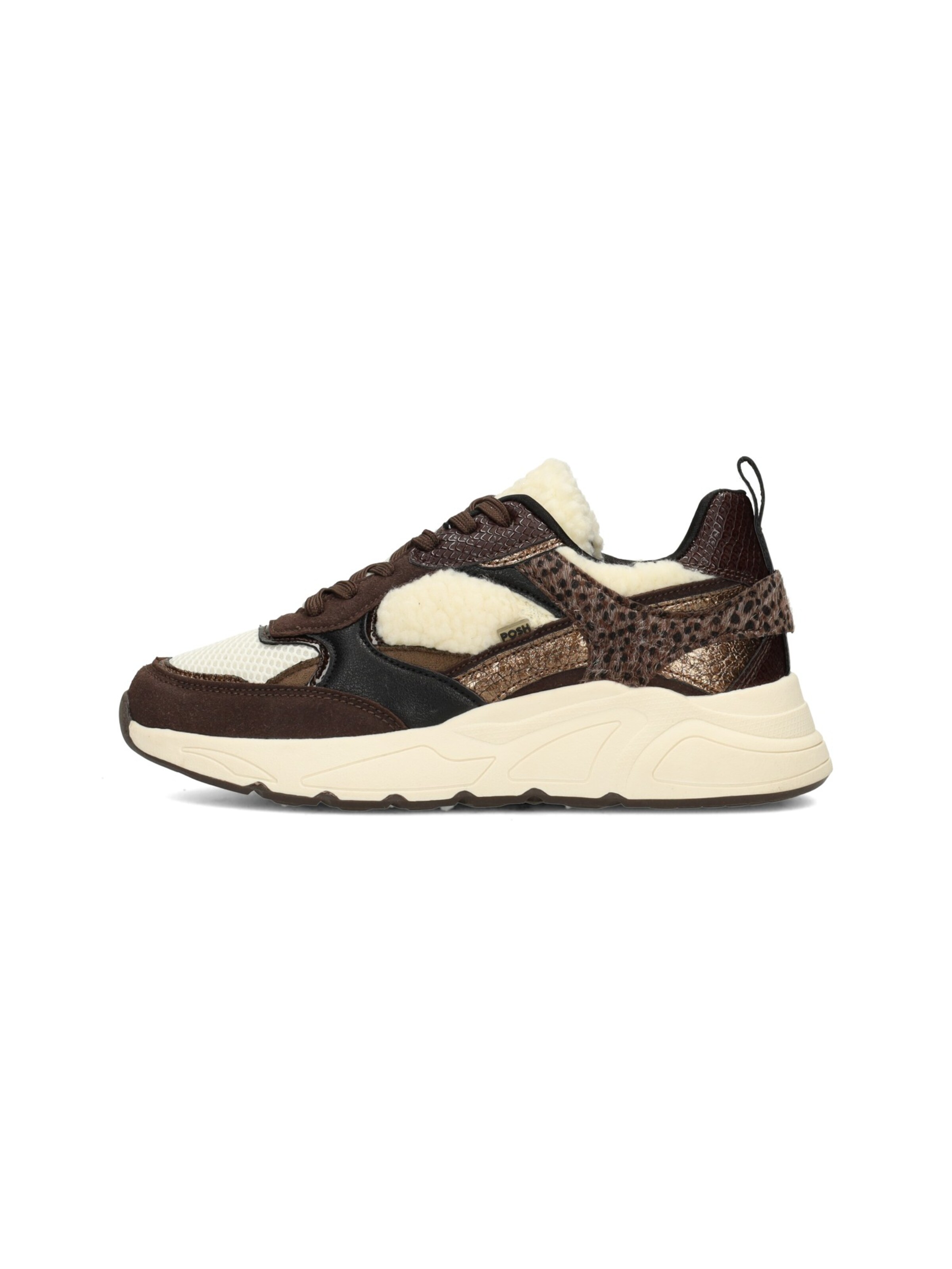 POSH by Poelman Sneakers laag 'Caro' in Bruin: voorkant