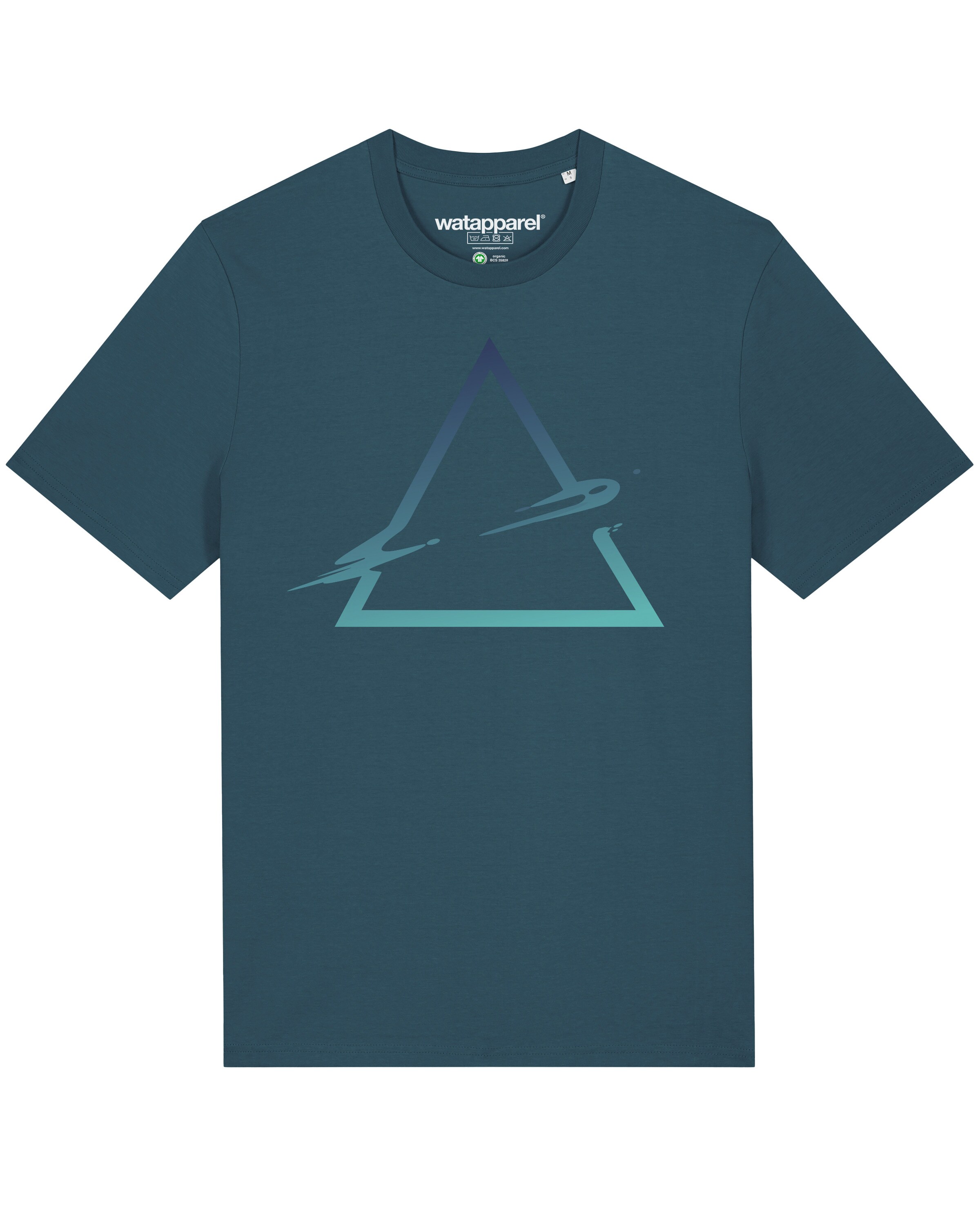 Watapparel Shirt ' Triangle ' in Blauw: voorkant