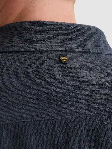 Coupe regular Chemise 'Shirt with short sleeves in cotton/linen' PME Legend en bleu