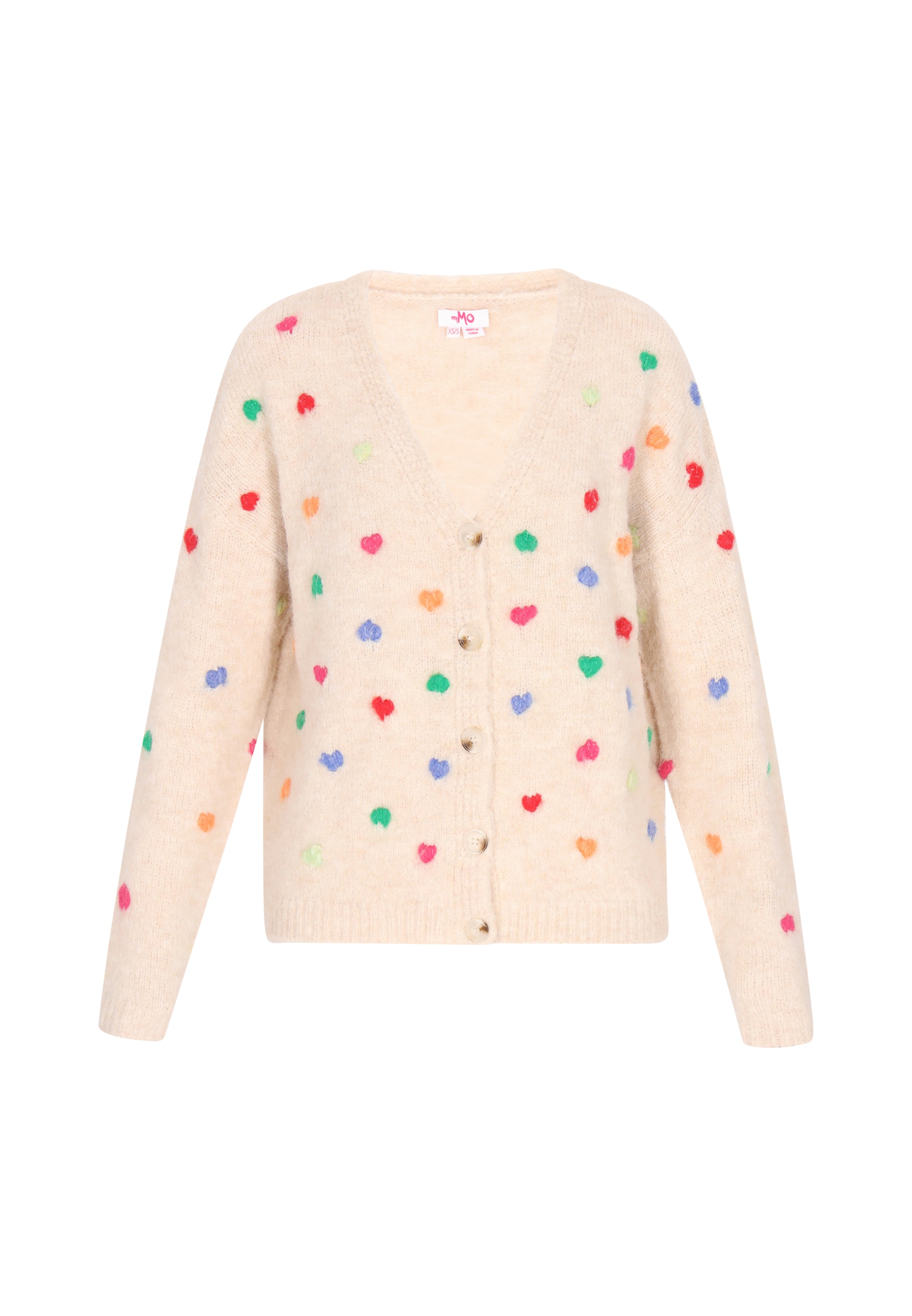 MYMO Вязаная кофта в Бежевый: спереди