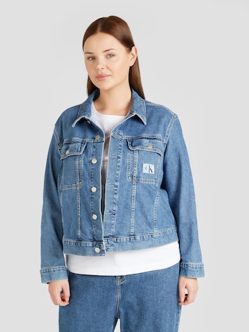 Calvin Klein Jeans Plus Демисезонная куртка '90'S' в Синий: спереди