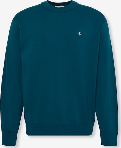 Calvin Klein Jeans Pullover 'Esy' em esmeralda / branco, Vista do artigo