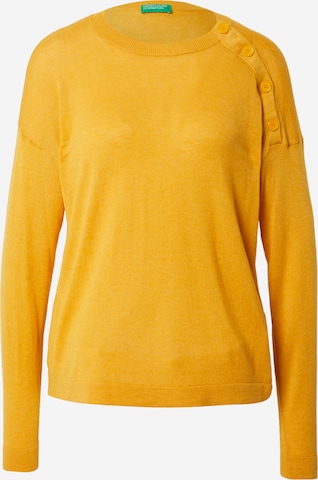 UNITED COLORS OF BENETTON Sweater in Yellow: front