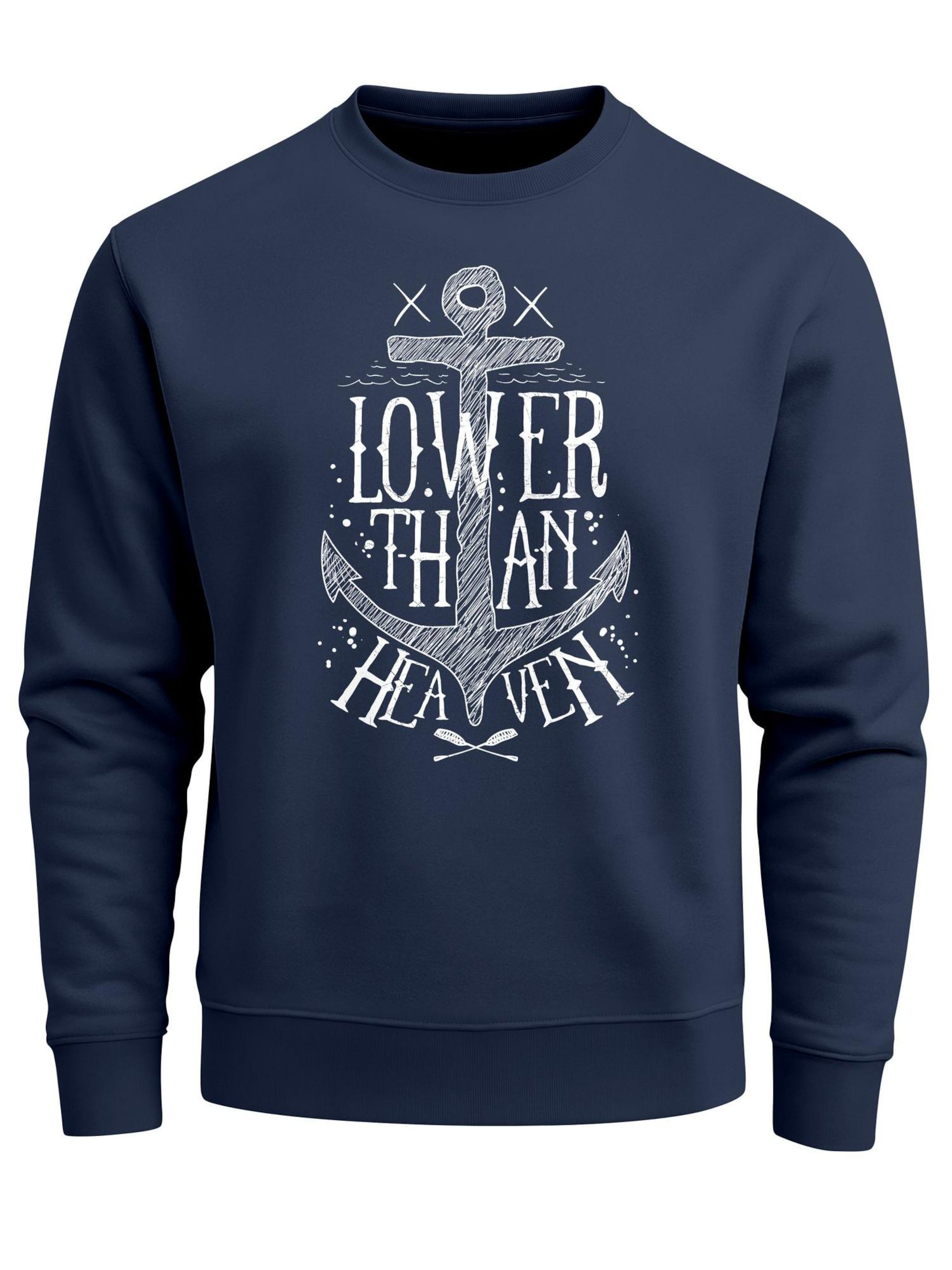 Neverless Sweatshirt 'Lower than heaven' in Blue: front