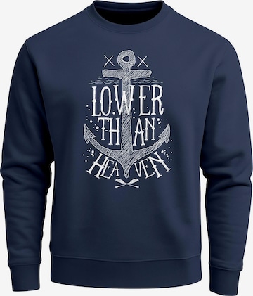 Neverless Sweatshirt 'Lower than heaven' in Blue: front