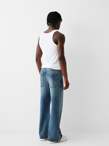 évasé Jean Bershka en bleu