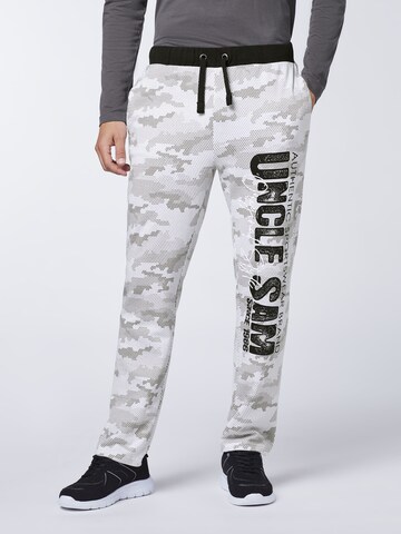 UNCLE SAM Regular Pants in White: front