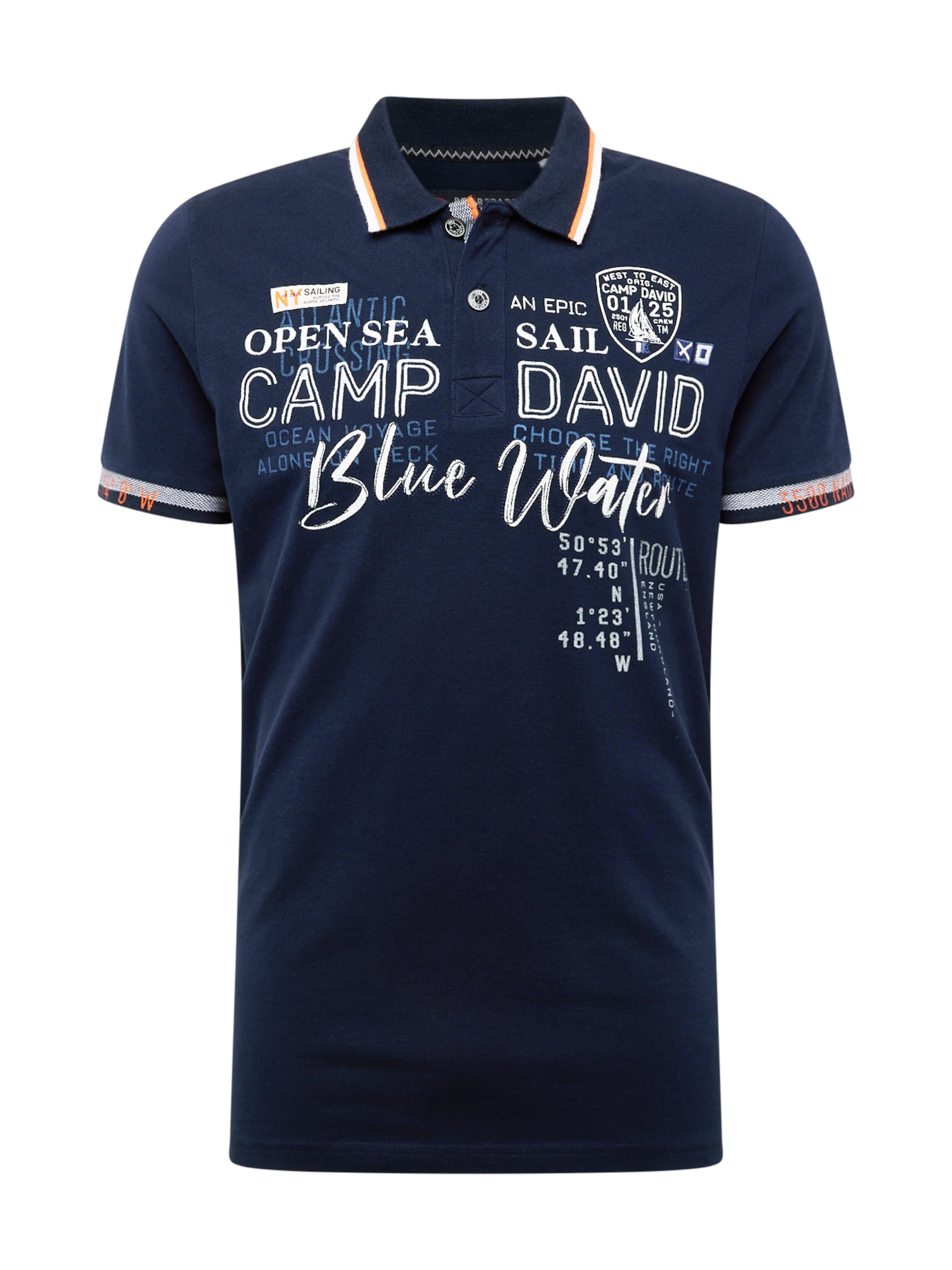 T-Shirt 'Atlantic Crossing' CAMP DAVID en bleu : devant