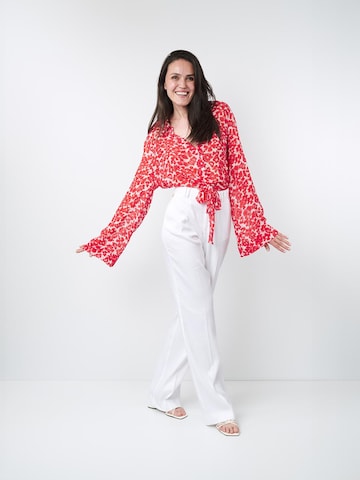 Flared Pantaloni per costume tradizionale 'Martha 7688' di W. Wegener in bianco